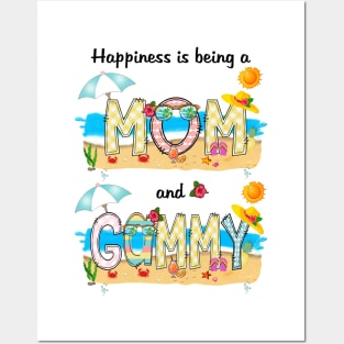 Happiness Is Being A Mom And Gammy Summer Beach Happy Mother's Day Posters and Art